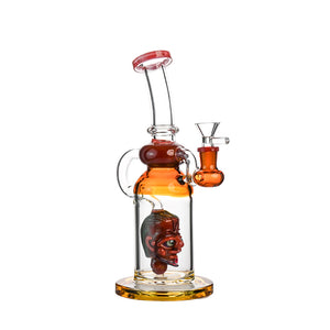 12" Sculpted Art-Head Bong – Thick Borosilicate - Croia Glass