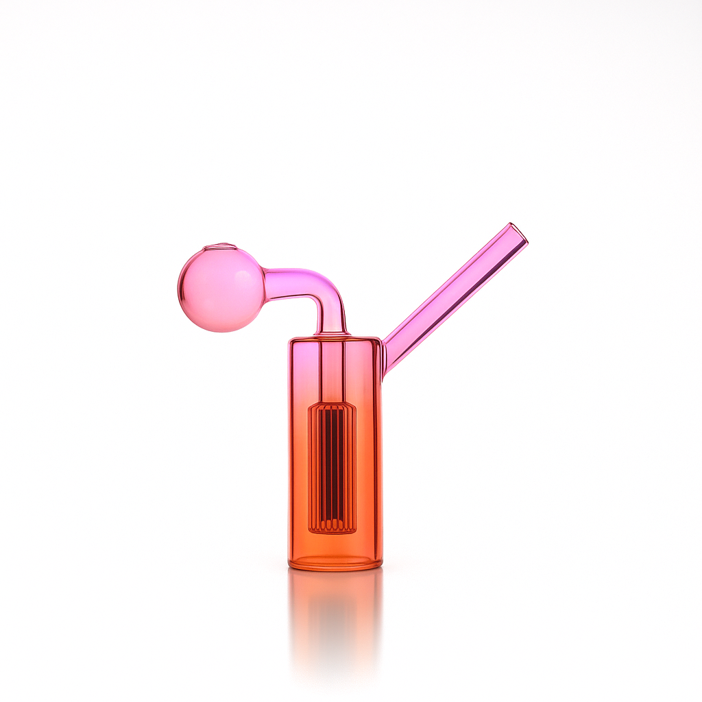 🌈 4 inch Gradient Cylinder Oil Burner Pipe – Mini Tree-Percolator Glass Bubbler - Croia Glass
