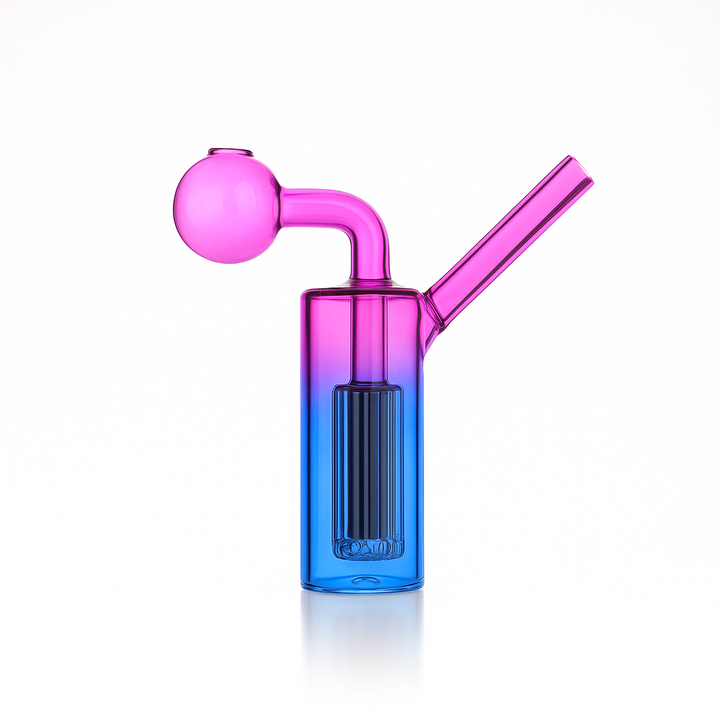 🌈 4 inch Gradient Cylinder Oil Burner Pipe – Mini Tree-Percolator Glass Bubbler - Croia Glass