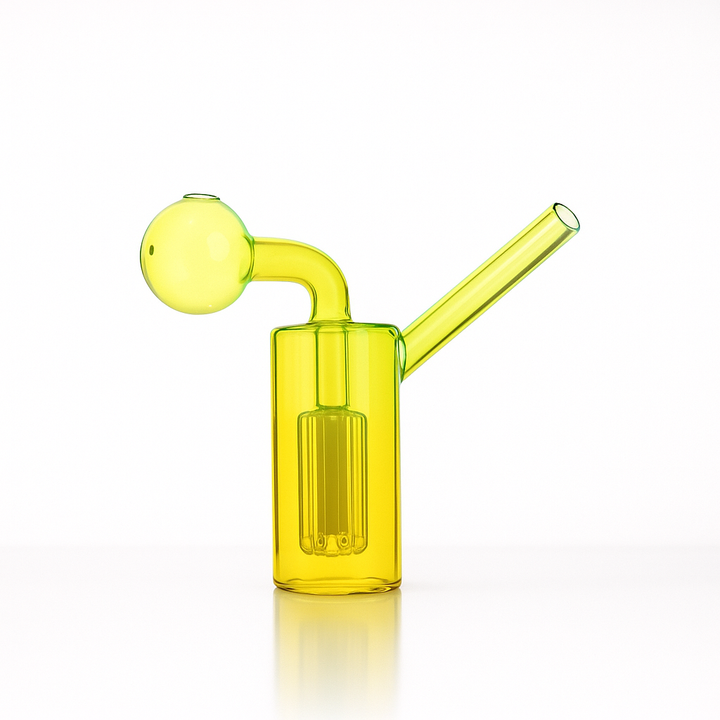 🌈 4 inch Gradient Cylinder Oil Burner Pipe – Mini Tree-Percolator Glass Bubbler - Croia Glass