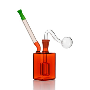 🧪 4 inch Tree-Percolator Oil Burner Rig – Clean-Line Mini Cylinder Glass Rig - Croia Glass