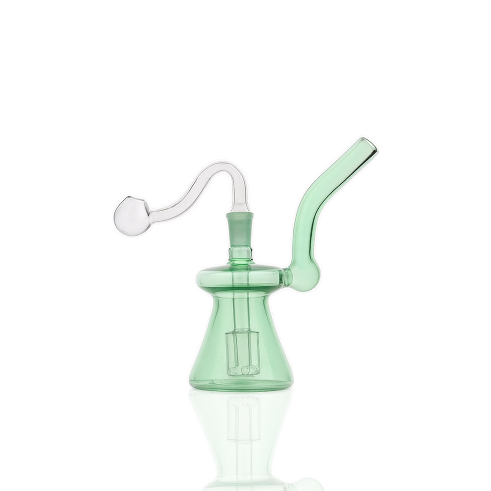 🔔 5 inch Mini Bell Oil Burner Rig – Smooth-Curve Candy Color Rig - Croia Glass