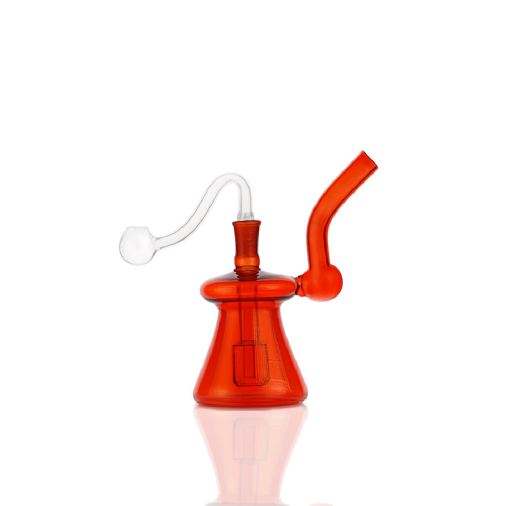 🔔 5 inch Mini Bell Oil Burner Rig – Smooth-Curve Candy Color Rig - Croia Glass