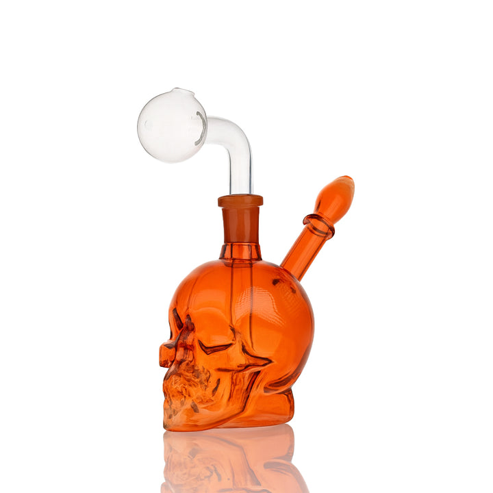 💀 5 inch Skull Oil Burner Rig – Bold Mini Glass Burner - Croia Glass