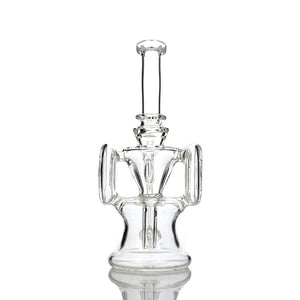 5" Mini Clear Recycler Dab Rig – 10mm Quartz Banger Included - Croia Glass
