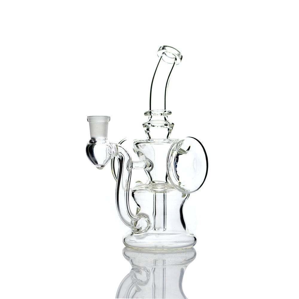 5" Mini Clear Recycler Dab Rig – 10mm Quartz Banger Included - Croia Glass