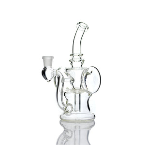 5" Mini Clear Recycler Dab Rig – 10mm Quartz Banger Included - Croia Glass
