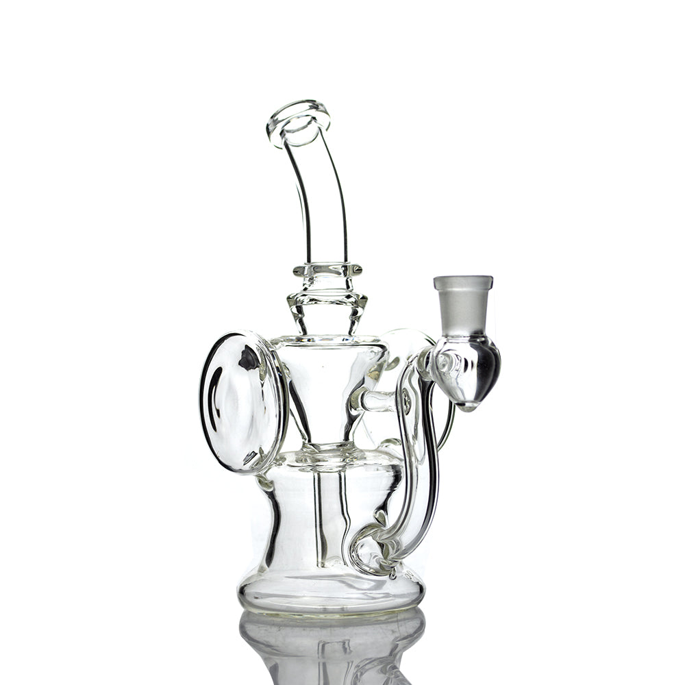 5" Mini Clear Recycler Dab Rig – 10mm Quartz Banger Included - Croia Glass