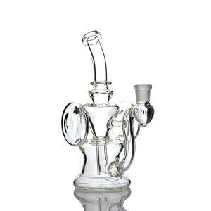 5" Mini Clear Recycler Dab Rig – 10mm Quartz Banger Included - Croia Glass