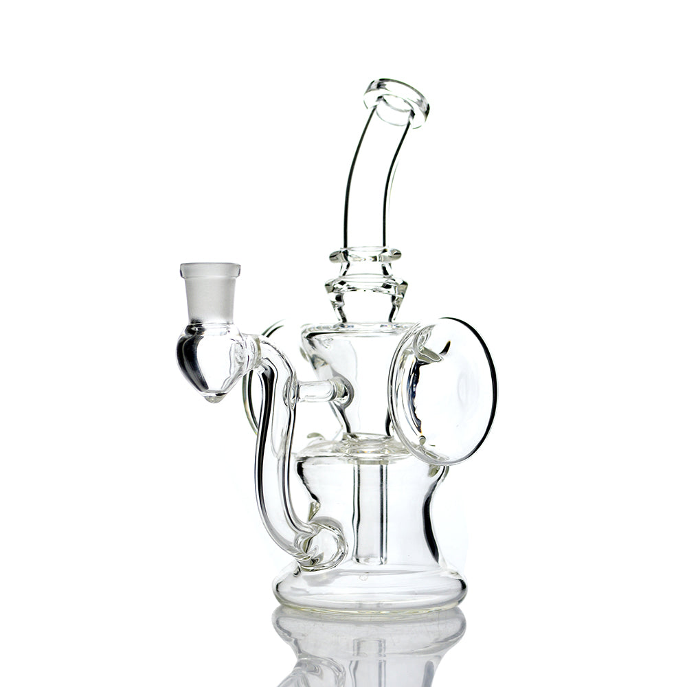 5" Mini Clear Recycler Dab Rig – 10mm Quartz Banger Included - Croia Glass