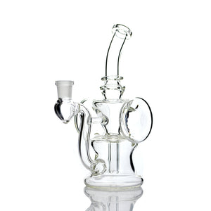 5" Mini Clear Recycler Dab Rig – 10mm Quartz Banger Included - Croia Glass