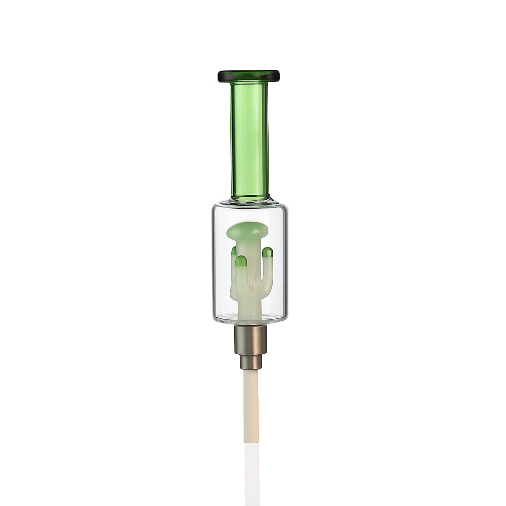 🍄 7.5" Mushroom Perc Nectar Collector – Borosilicate Dab Straw w/ 14mm Ceramic Tip - Croia Glass