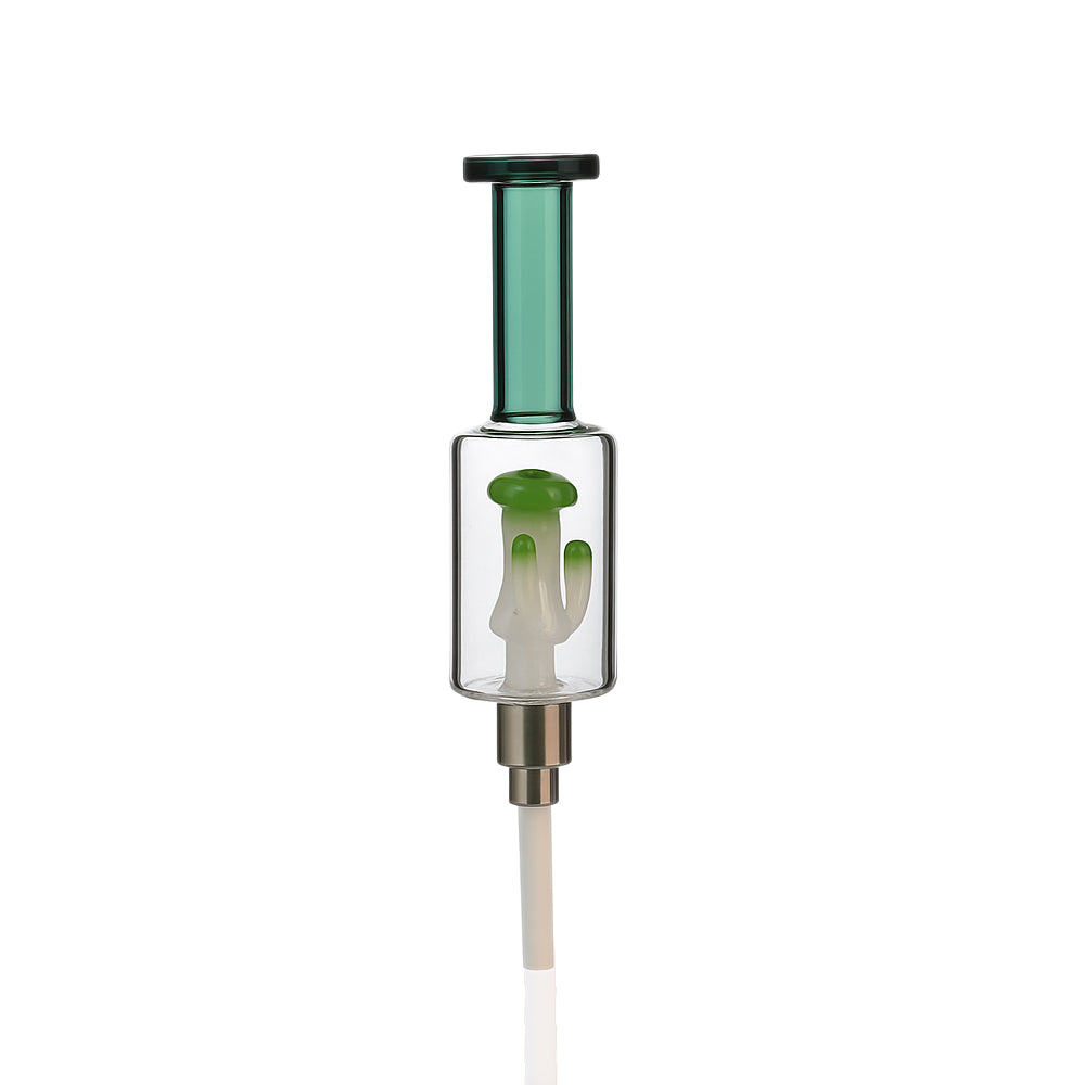 🍄 7.5" Mushroom Perc Nectar Collector – Borosilicate Dab Straw w/ 14mm Ceramic Tip - Croia Glass