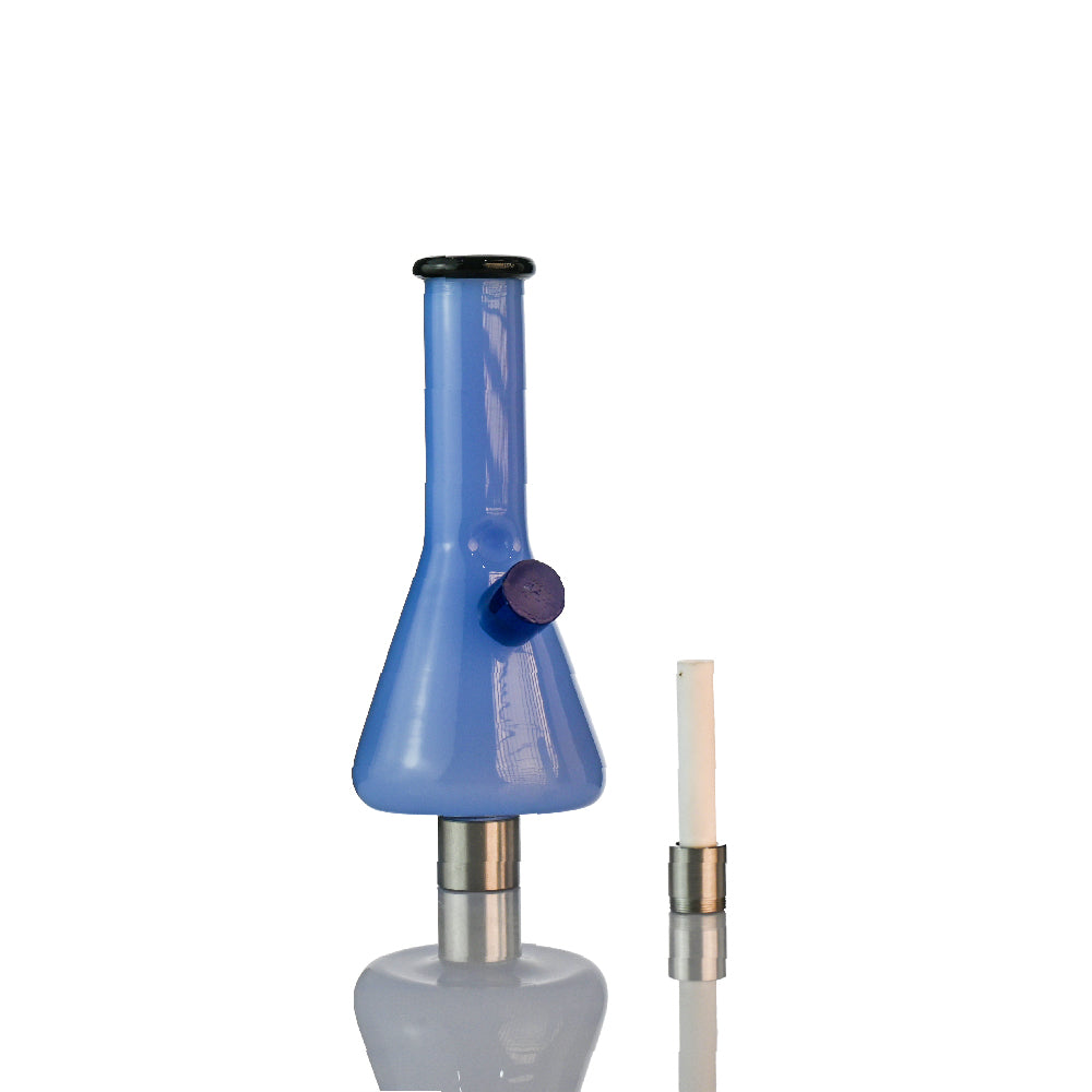 7” Beaker Nectar Collector with Showerhead Perc – 14mm Ceramic Tip & 510 Thread - Croia Glass