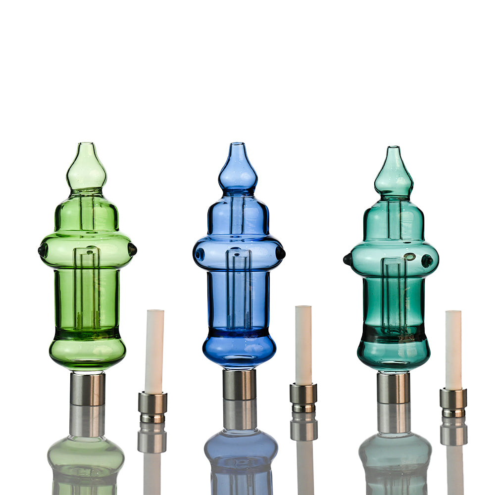 7" Bubble-Chamber Nectar Collector – 510 Thread 14mm Ceramic Tip - Croia Glass