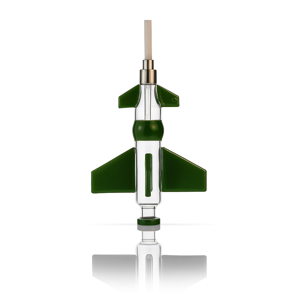 8 Inch Jet-Shaped Nectar Collector – 14mm Ceramic Tip, 510 Thread - Croia Glass