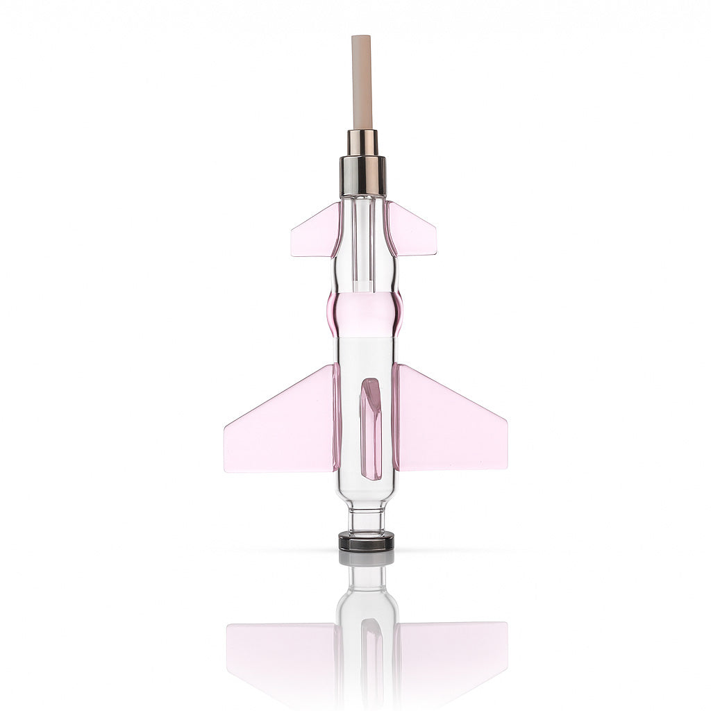 8 Inch Jet-Shaped Nectar Collector – 14mm Ceramic Tip, 510 Thread - Croia Glass