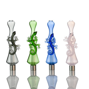 8" Lizard Glass Nectar Collector – Sculpted Gecko Body | 14mm Ceramic Tip | 510 Thread - Croia Glass