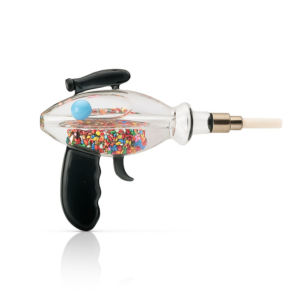 🔫 8" Ray Gun Glycerin Nectar Collector - 14mm Ceramic Tip - Croia Glass
