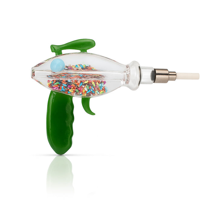 🔫 8" Ray Gun Glycerin Nectar Collector - 14mm Ceramic Tip - Croia Glass