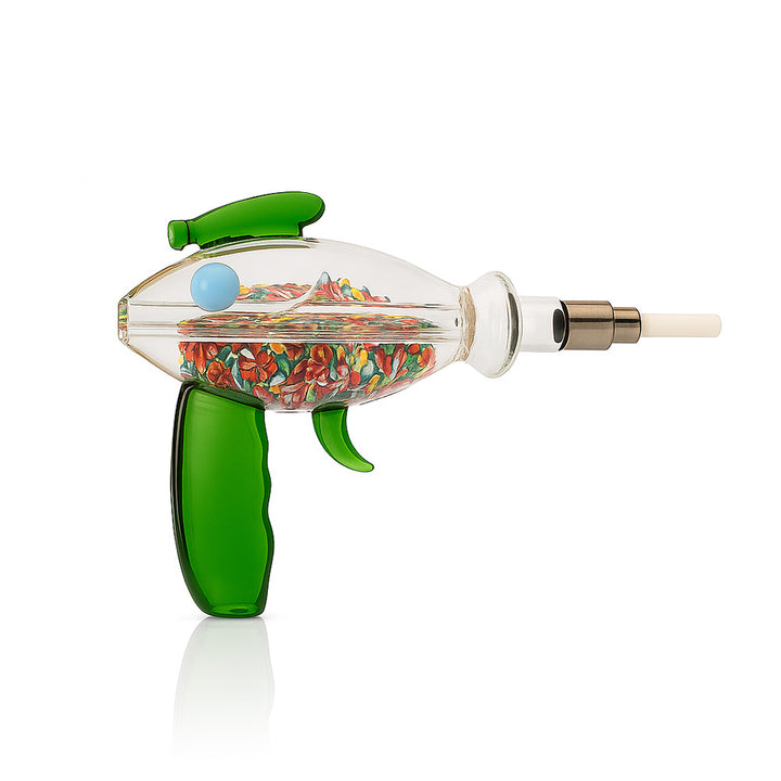 🔫 8" Ray Gun Glycerin Nectar Collector - 14mm Ceramic Tip - Croia Glass