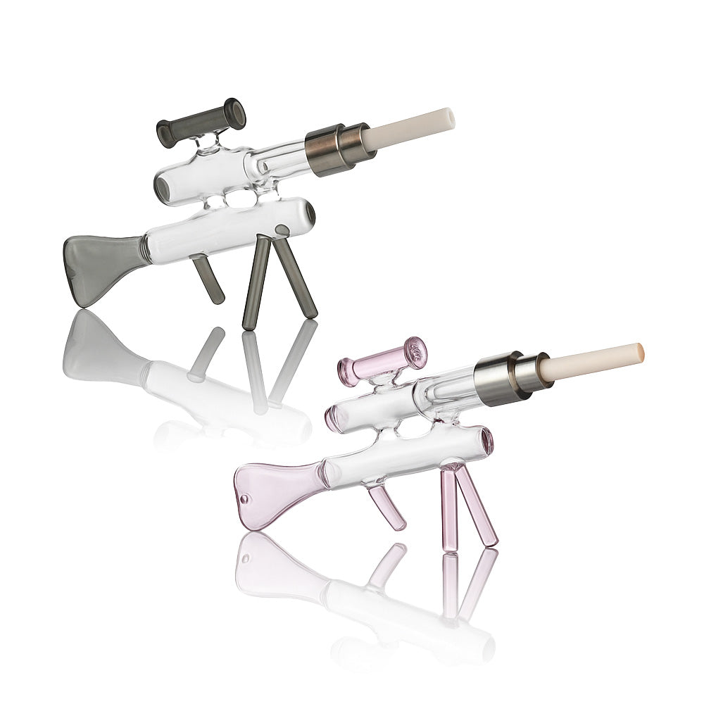 8" Rifle-Shape Nectar Collector – 14mm Ceramic Tip - Croia Glass