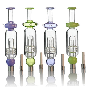 8" Spaceship Showerhead Perc Nectar Collector – 14mm Ceramic Tip - Croia Glass
