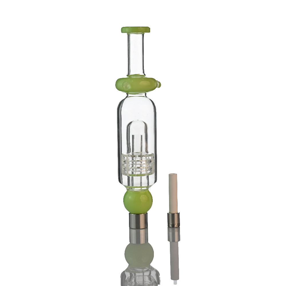 8" Spaceship Showerhead Perc Nectar Collector – 14mm Ceramic Tip - Croia Glass