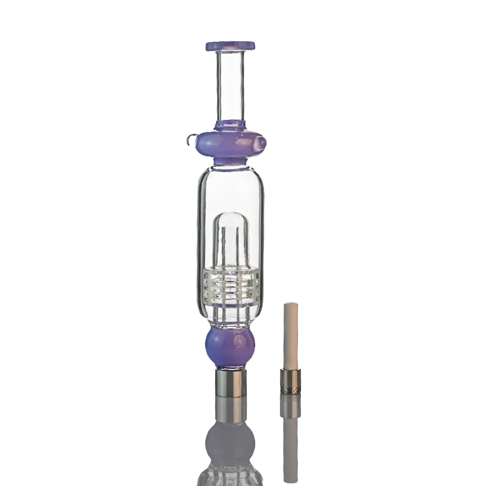 8" Spaceship Showerhead Perc Nectar Collector – 14mm Ceramic Tip - Croia Glass