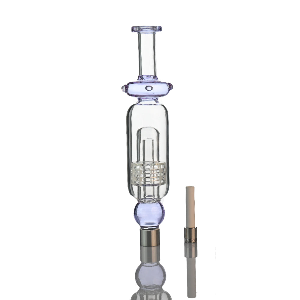 8" Spaceship Showerhead Perc Nectar Collector – 14mm Ceramic Tip - Croia Glass