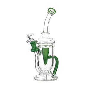 9" Klein Recycler Bong – Splash-Guard Design, 14mm Bowl - Croia Glass
