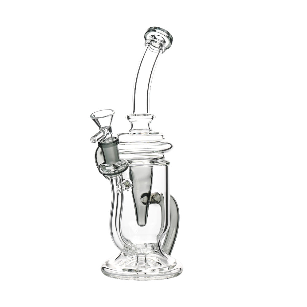 9" Klein Recycler Bong – Splash-Guard Design, 14mm Bowl - Croia Glass