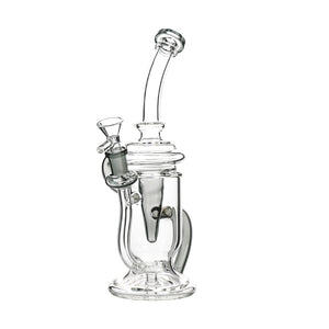 9" Klein Recycler Bong – Splash-Guard Design, 14mm Bowl - Croia Glass