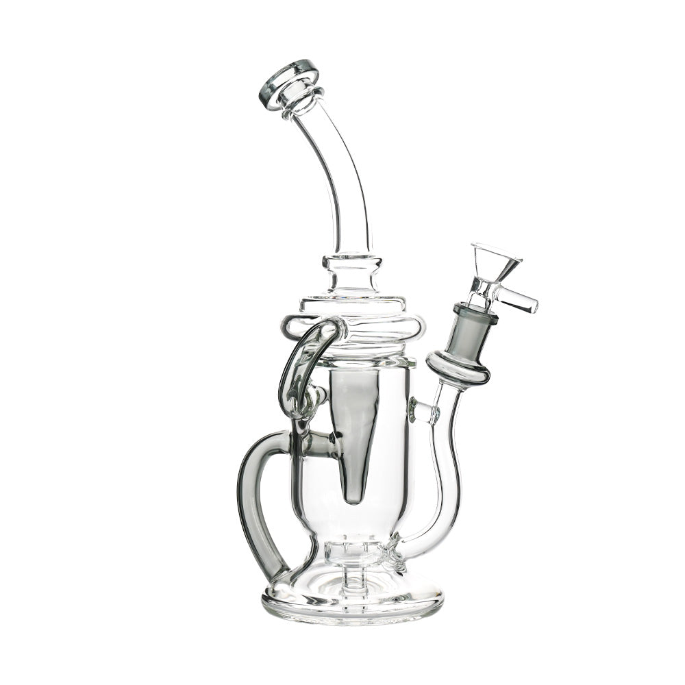 9" Klein Recycler Bong – Splash-Guard Design, 14mm Bowl - Croia Glass