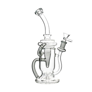 9" Klein Recycler Bong – Splash-Guard Design, 14mm Bowl - Croia Glass