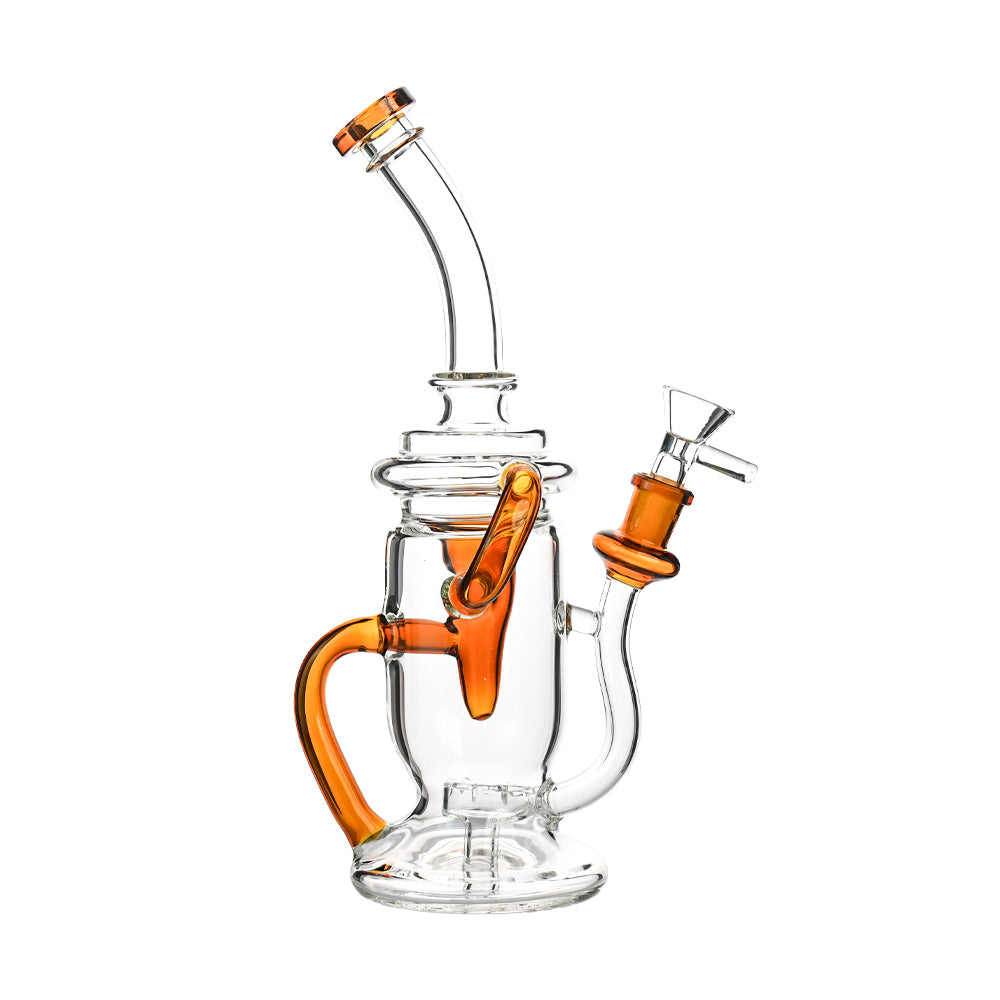 9" Klein Recycler Bong – Splash-Guard Design, 14mm Bowl - Croia Glass