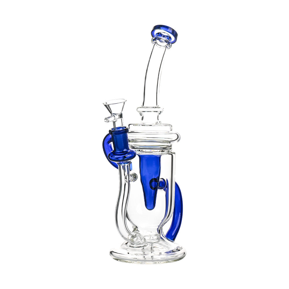 9" Klein Recycler Bong – Splash-Guard Design, 14mm Bowl - Croia Glass