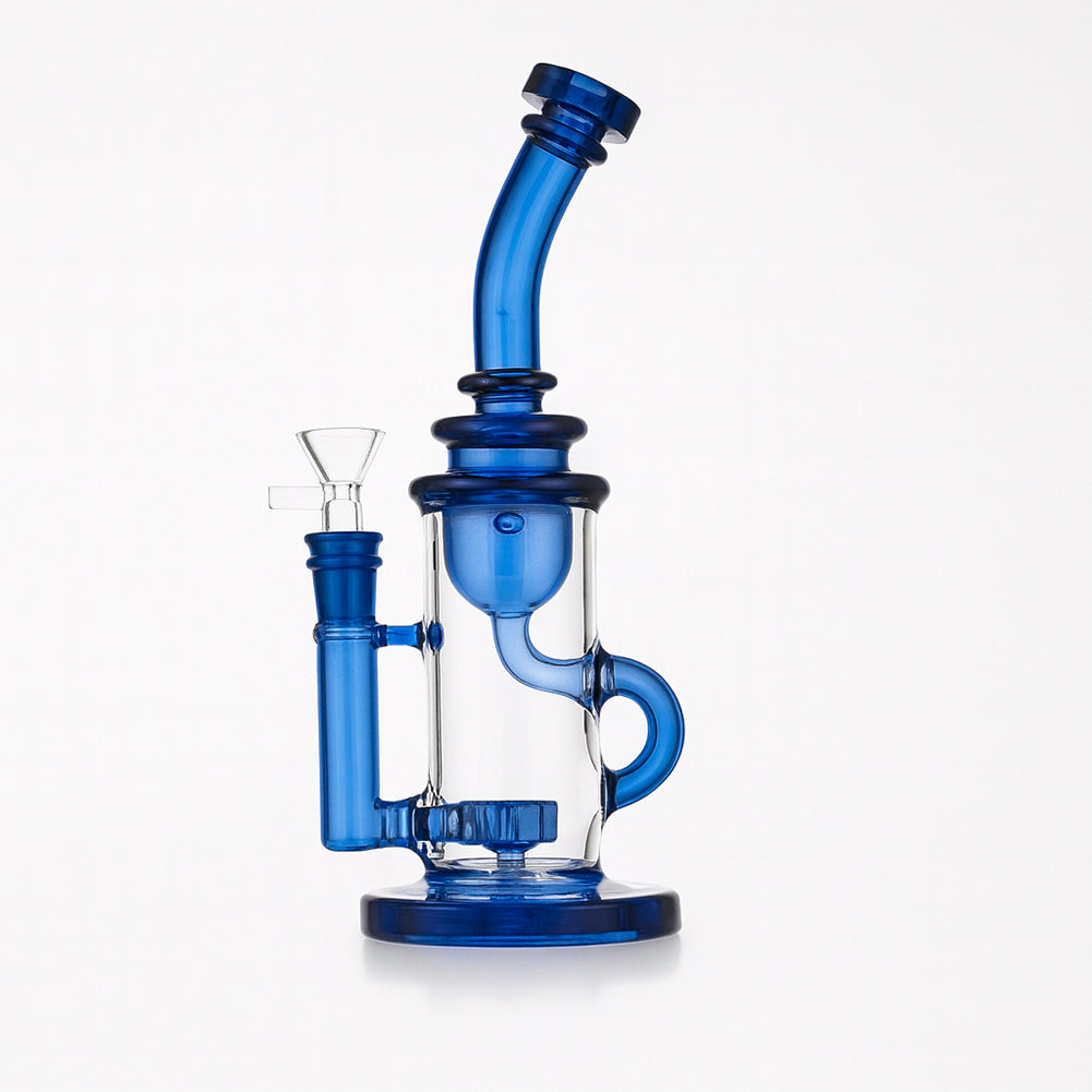 9" Klein Recycler Water Pipe – Showerhead Perc - Croia Glass