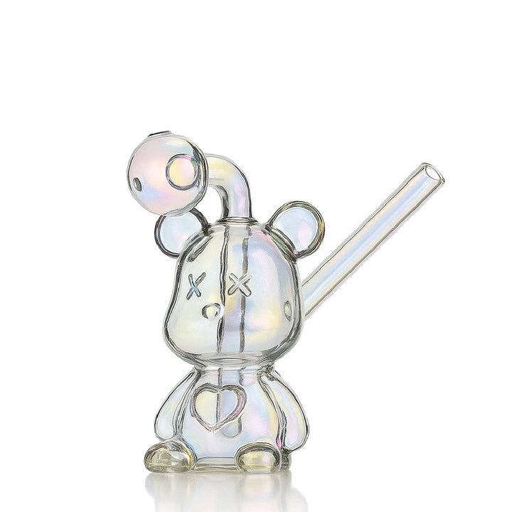 🧸 Bear Oil Burner Rig – 6 inch Cute Mini Glass Rig - Croia Glass