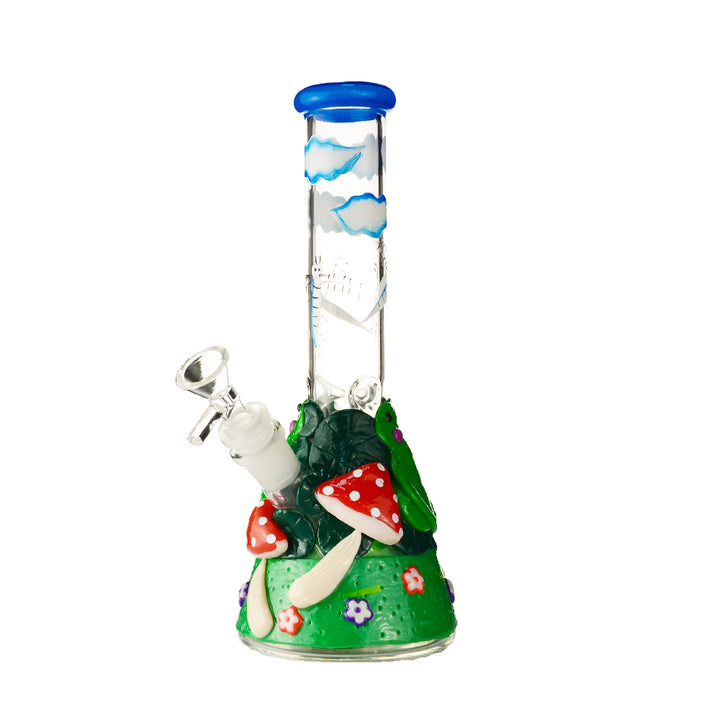 Cute Frog Glass Hand Painted Bong - Croia Glass