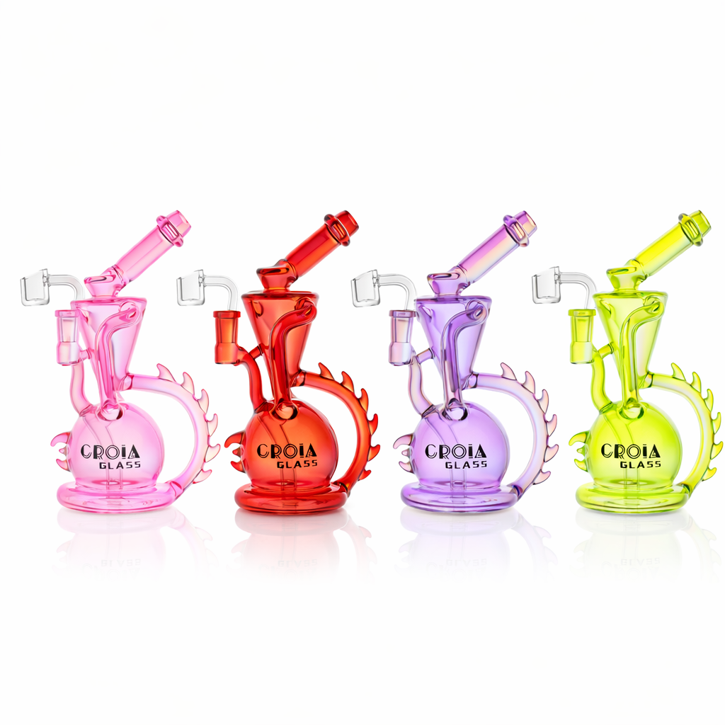 10" Dragon Spine Recycler Dab Rig | Croia Glass