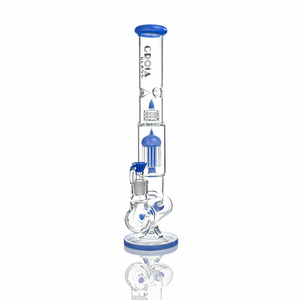 croia glass blue inline tree perc bong