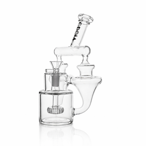 Croia Glass 8 inch twin vortex recycler scientific water pipe with showerhead perc