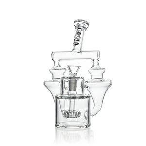 Croia Glass 8 inch twin vortex recycler scientific dab rig with showerhead perc