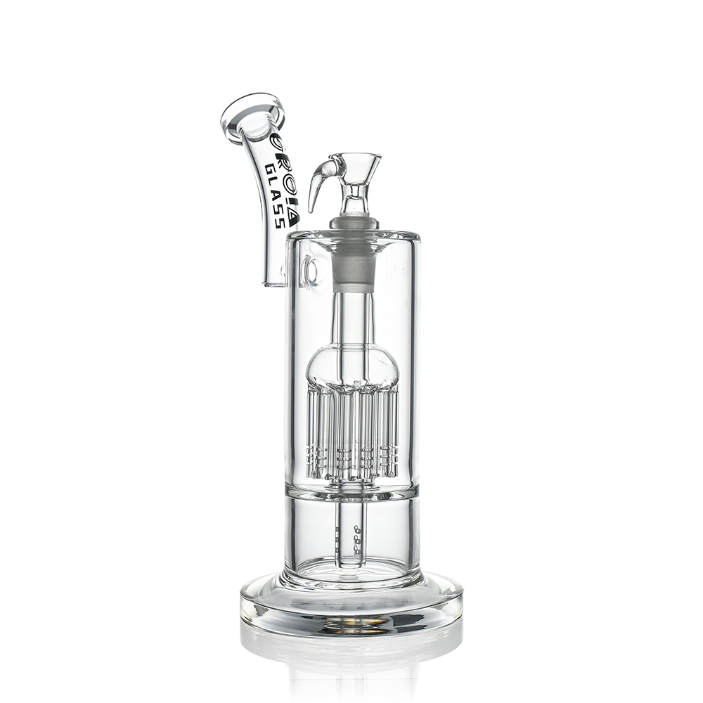 10" Dual Chamber Scientific Bubbler Tree Perc Glass Bong | Croia Glass