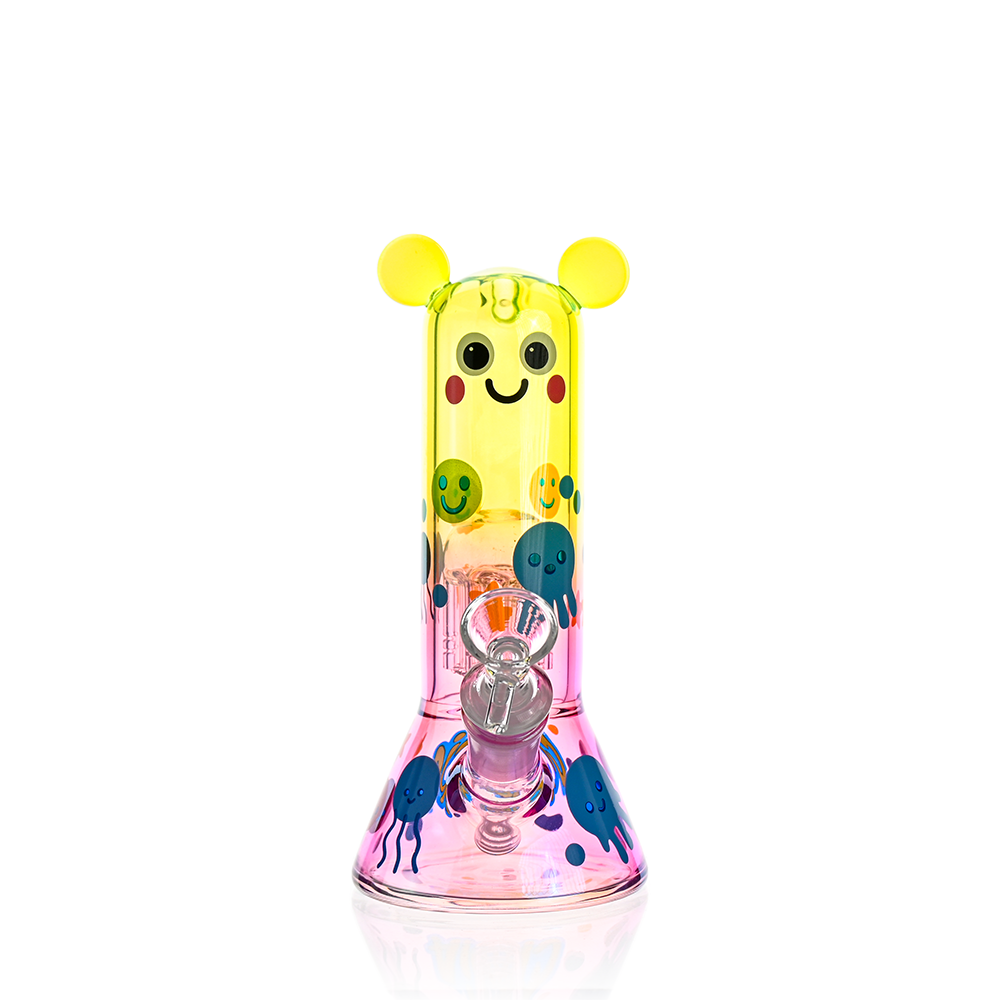 Croia Glass cute character beaker bong with jellyfish design main view
