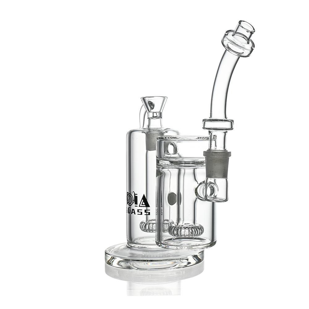 dual showerhead perc scientific recycler bong filtration