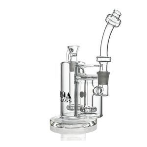 dual showerhead perc scientific recycler bong filtration