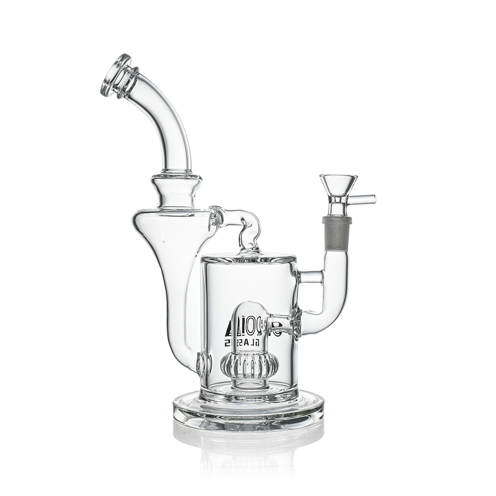 tapered return tube on scientific recycler bong