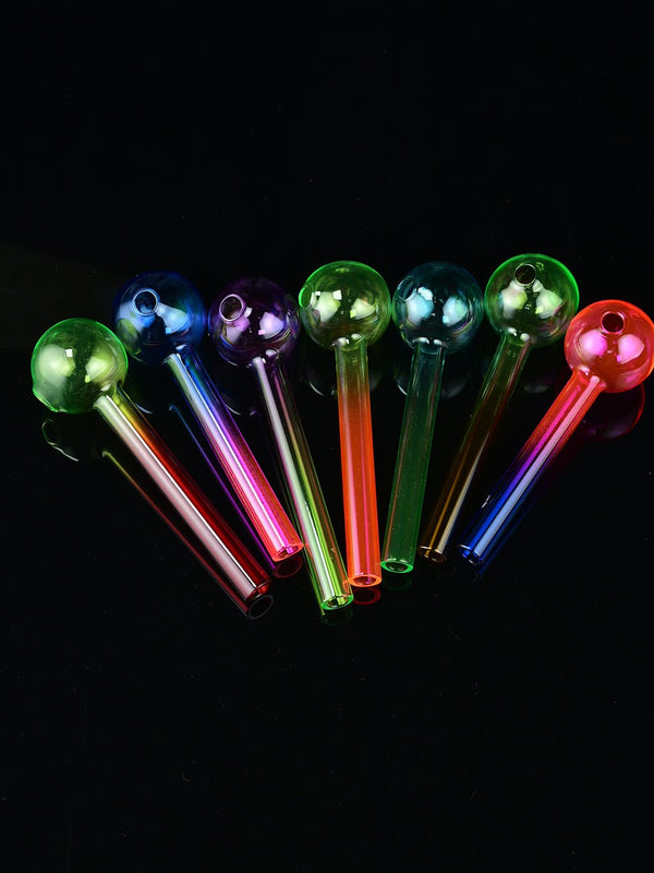 5pcs/Pack Rainbow Oil Burner Pipe - Croia Glass